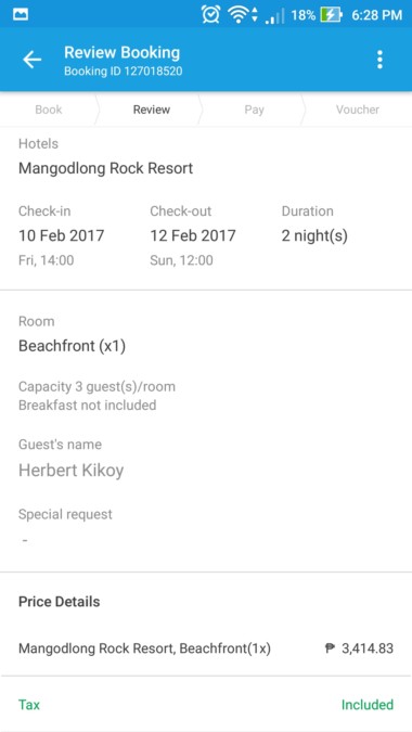 Traveloka Hotel Booking