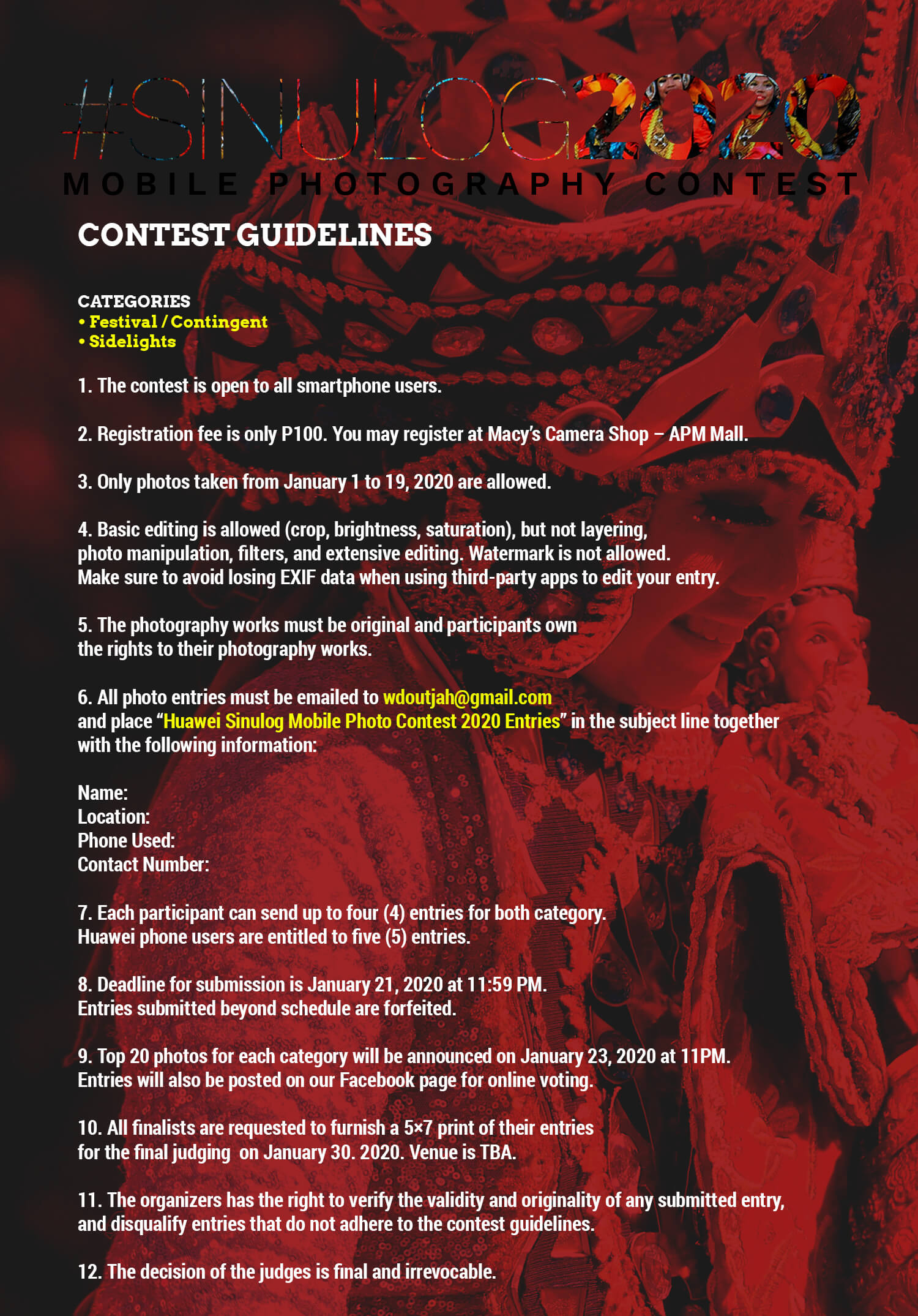 Sinulog Festival Mobile Photography Contest