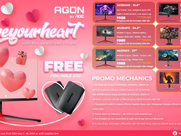 AOC Offers Free Portable SSD for Gaming Partners this Valentines Day